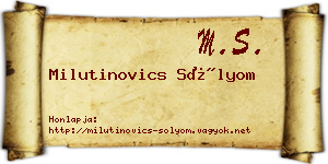 Milutinovics Sólyom névjegykártya